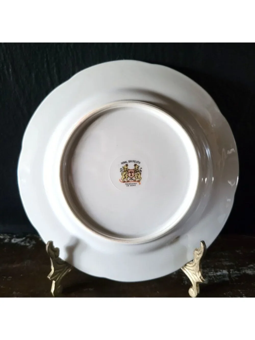 Vtg Royal Bayreuth Teal Tulip Bread & Butter Plate 6